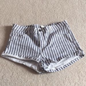 Blue and white shorts